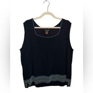 Grace Dane Lewis Women’s knit Sleeveless Top. Black, Sz.3X